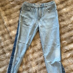 Lucky Brand Light Blue Ankle Jeans with Dark Blue Stripe